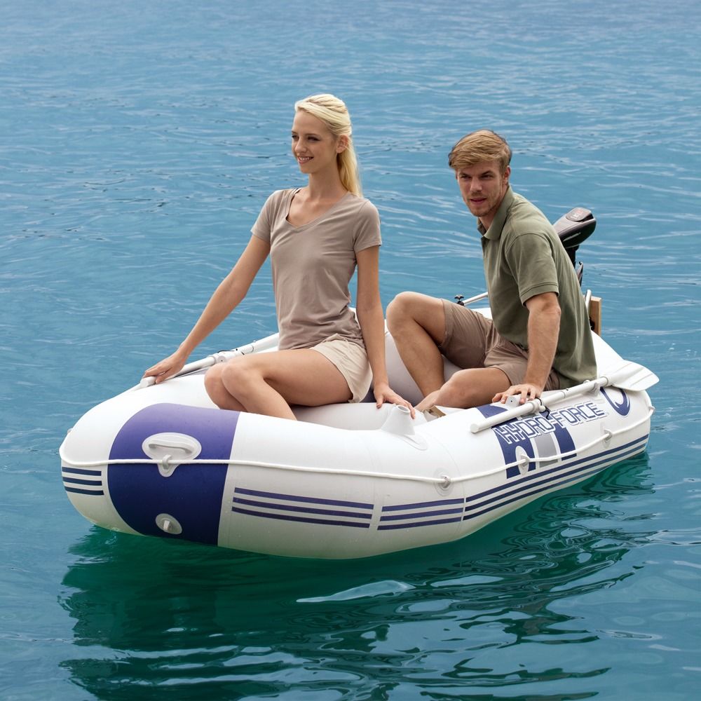 Лодка надувная 2-х местная с алюминиевыми веслами и насосом Marine Pro 291х127х46см BestWay 65044