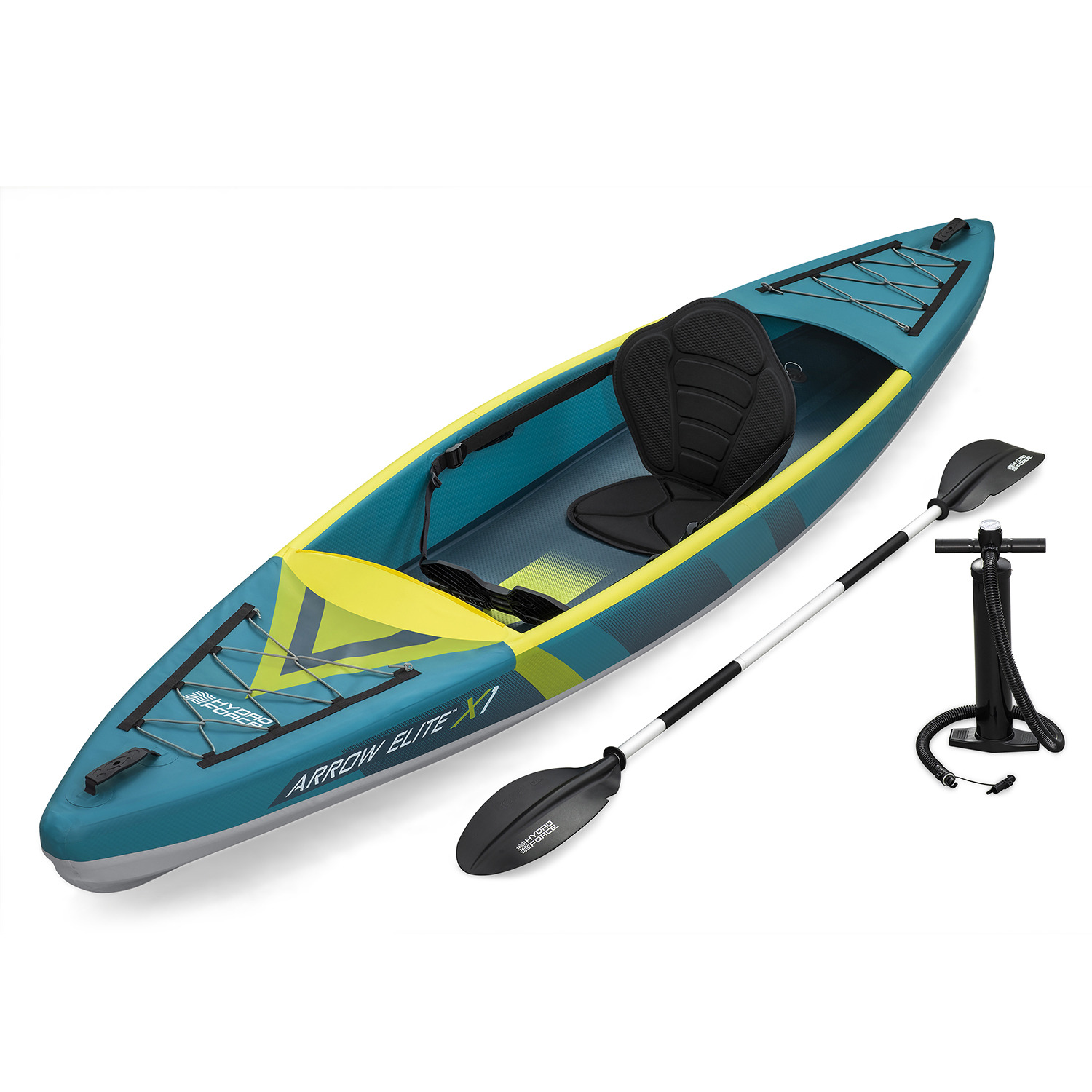 Байдарка одноместная с веслом и насосом Arrow Elite X1 365x73x30см, Bestway 65179
