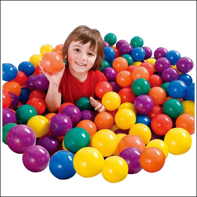 Мячики разноцветные 6,5см в сумке 100 шт. 6,5 Intex 49602