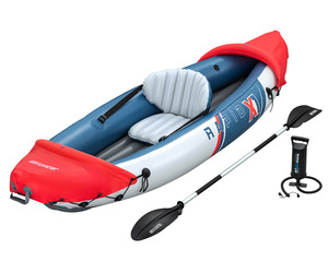 Байдарка одноместная с веслами и насосом Rapid X1 290х91см, Bestway 65176
